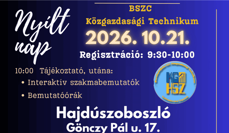 Nyílt nap - 2026.10.21.